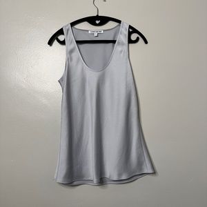 Elizabeth and James Satin Tank Top Silver NWOT